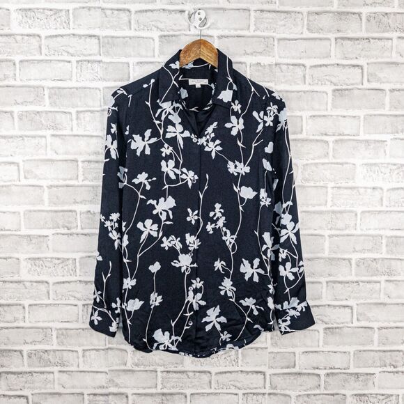 Equipment Femme Women's Essential Floral Shirt in Eclipse Multi Size Small - Picture 9 of 13